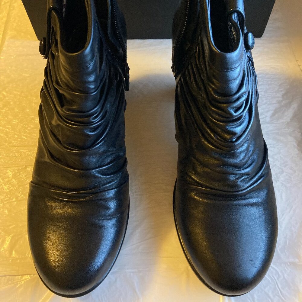 Dansko black slouchy ankle booties